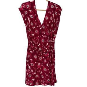 LOFT BEACH Red Floral Mini Dress